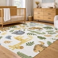 thumbnail image 1 of Addison Rugs Chantille Indoor/Outdoor Transitional Kids Ivory Machine Washable Rectangle Rug, 3' x 5', 1 of 8