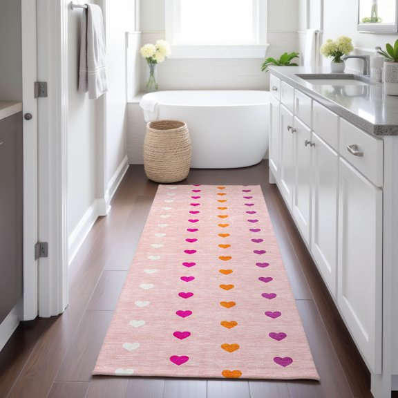 Addison Rugs Chantille Indoor/Outdoor Transitional Kids Pink Machine Washable Runner Rug, 2'3" x 7'6"