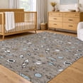 thumbnail image 1 of Addison Rugs Chantille Indoor/Outdoor Transitional Kids Taupe Machine Washable Rectangle Rug, 3' x 5', 1 of 8