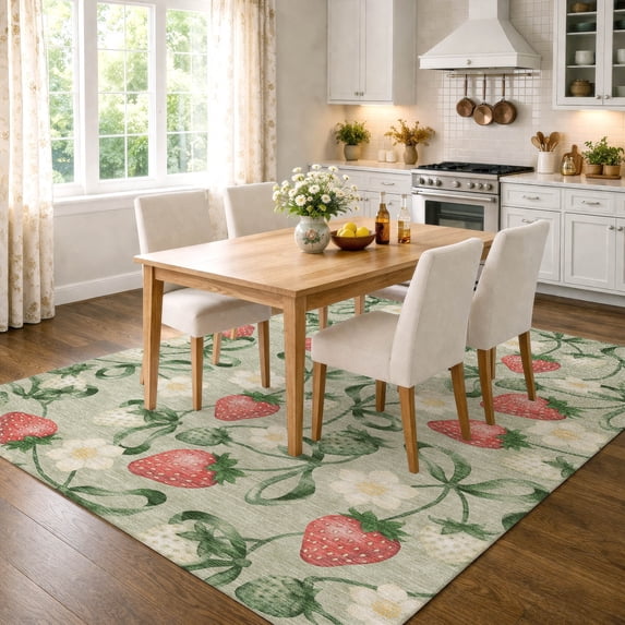 Addison Rugs Chantille Indoor/Outdoor Transitional Kitchen Celery Machine Washable Rectangle Rug, 3' x 5'