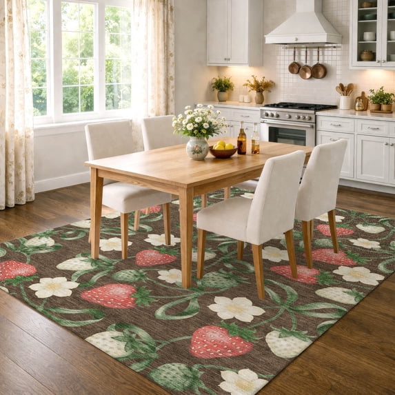 Addison Rugs Chantille Indoor/Outdoor Transitional Kitchen Chocolate Machine Washable Rectangle Rug, 10' x 14'