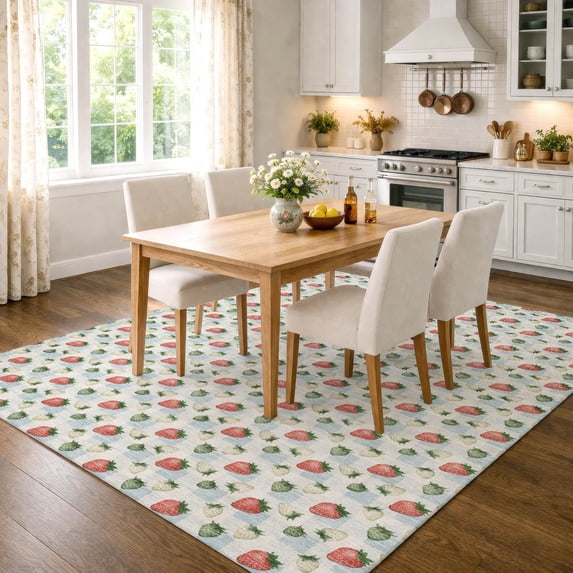 Addison Rugs Chantille Indoor/Outdoor Transitional Kitchen Sky Machine Washable Rectangle Rug, 5' x 7'6"