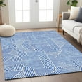 thumbnail image 1 of Addison Rugs Chantille Indoor/Outdoor Transitional Lines Blue Washable Rectangle Rug, 10' x 14', 1 of 6