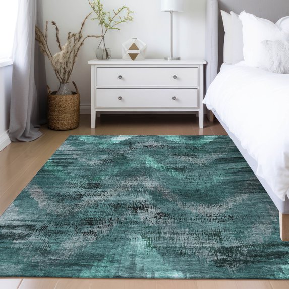 Addison Rugs Chantille Indoor/Outdoor Transitional Lines Fern Washable Rectangle Rug, 9' x 12'