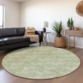 thumbnail image 1 of Addison Rugs Chantille Indoor/Outdoor Transitional Lines Green Washable Round Rug, 8' x 8', 1 of 6
