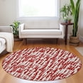 thumbnail image 1 of Addison Rugs Chantille Indoor/Outdoor Transitional Lines Red Washable Round Rug, 8' x 8', 1 of 6