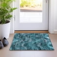 thumbnail image 1 of Addison Rugs Chantille Indoor/Outdoor Transitional Lines Teal Washable Rectangle Rug, 1'8" x 2'6", 1 of 6