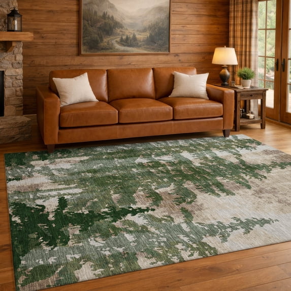 Addison Rugs Chantille Indoor/Outdoor Transitional Lodge Basil Machine Washable Rectangle Rug, 10' x 14'