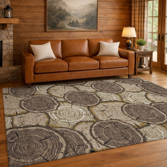 Addison Rugs Chantille Indoor/Outdoor Transitional Lodge Fudge Machine Washable Rectangle Rug, 10' x 14'