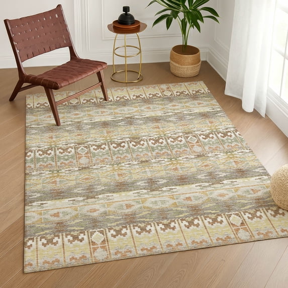 Addison Rugs Chantille Indoor/Outdoor Transitional Lodge Linen Machine Washable Rectangle Rug, 3' x 5'