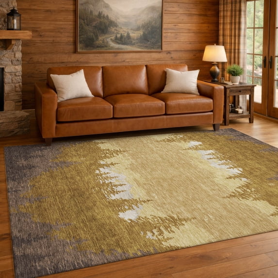 Addison Rugs Chantille Indoor/Outdoor Transitional Lodge Walnut Machine Washable Rectangle Rug, 9' x 12'