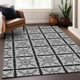 thumbnail image 1 of Addison Rugs Chantille Indoor/Outdoor Transitional Medallions Black Washable Rectangle Rug, 5' x 7'6", 1 of 6