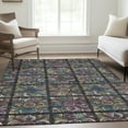 thumbnail image 1 of Addison Rugs Chantille Indoor/Outdoor Transitional Medallions Black Washable Rectangle Rug, 9' x 12', 1 of 6