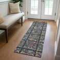 thumbnail image 1 of Addison Rugs Chantille Indoor/Outdoor Transitional Medallions Black Washable Runner Rug, 2'3" x 7'6", 1 of 6
