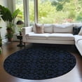 thumbnail image 1 of Addison Rugs Chantille Indoor/Outdoor Transitional Medallions Blue Washable Round Rug, 8' x 8', 1 of 6