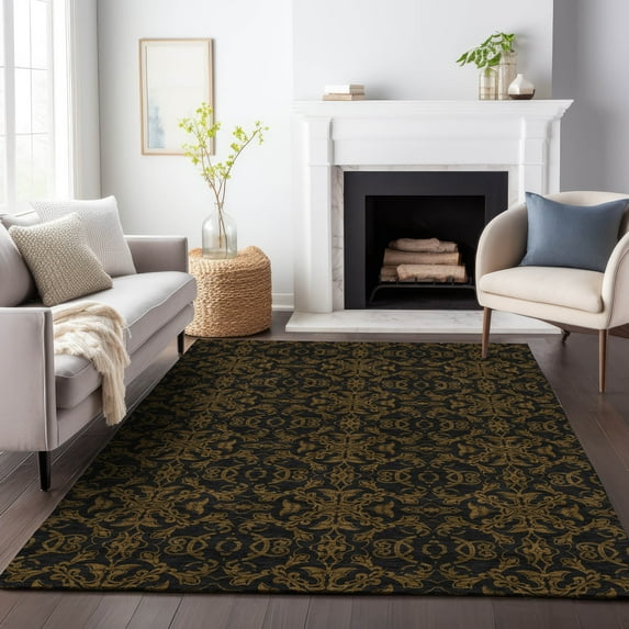 Addison Rugs Chantille Indoor/Outdoor Transitional Medallions Brown Washable Rectangle Rug, 8' x 10'