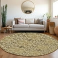 thumbnail image 1 of Addison Rugs Chantille Indoor/Outdoor Transitional Medallions Brown Washable Round Rug, 8' x 8', 1 of 6