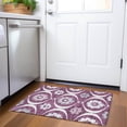 thumbnail image 1 of Addison Rugs Chantille Indoor/Outdoor Transitional Medallions Eggplant Washable Rectangle Rug, 1'8" x 2'6", 1 of 6