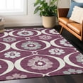 thumbnail image 1 of Addison Rugs Chantille Indoor/Outdoor Transitional Medallions Eggplant Washable Rectangle Rug, 2'6" x 3'10", 1 of 6
