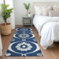 thumbnail image 1 of Addison Rugs Chantille Indoor/Outdoor Transitional Medallions Navy Washable Runner Rug, 2'3" x 7'6", 1 of 6