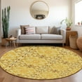 thumbnail image 1 of Addison Rugs Chantille Indoor/Outdoor Transitional Medallions Orange Washable Round Rug, 8' x 8', 1 of 6