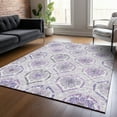 thumbnail image 1 of Addison Rugs Chantille Indoor/Outdoor Transitional Medallions Purple Washable Rectangle Rug, 9' x 12', 1 of 6