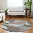 thumbnail image 1 of Addison Rugs Chantille Indoor/Outdoor Transitional Mid Century Mocha Washable Round Rug, 8' x 8', 1 of 6
