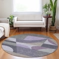 thumbnail image 1 of Addison Rugs Chantille Indoor/Outdoor Transitional Mid Century Purple Washable Round Rug, 8' x 8', 1 of 6