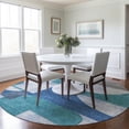 thumbnail image 1 of Addison Rugs Chantille Indoor/Outdoor Transitional Mid Century Teal Washable Round Rug, 8' x 8', 1 of 6