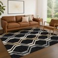 thumbnail image 1 of Addison Rugs Chantille Indoor/Outdoor Transitional Mid-century Modern Black Machine Washable Rectangle Rug, 3' x 5', 1 of 8