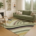 thumbnail image 1 of Addison Rugs Chantille Indoor/Outdoor Transitional Mid-century Modern Celery Machine Washable Rectangle Rug, 5' x 7'6", 1 of 8