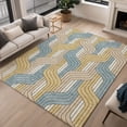 thumbnail image 1 of Addison Rugs Chantille Indoor/Outdoor Transitional Mid-century Modern Gold Machine Washable Rectangle Rug, 9' x 12', 1 of 8