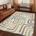 thumbnail image 1 of Addison Rugs Chantille Indoor/Outdoor Transitional Mid-century Modern Ivory Machine Washable Rectangle Rug, 3' x 5', 1 of 8