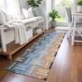 thumbnail image 1 of Addison Rugs Chantille Indoor/Outdoor Transitional Mid-century Modern Navy Machine Washable Runner Rug, 2'3" x 7'6", 1 of 8