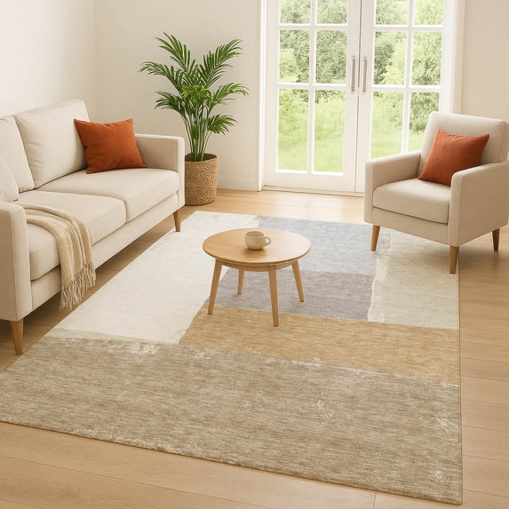 Addison Rugs Chantille Indoor/Outdoor Transitional Modern Beige Machine Washable Rectangle Rug, 10' x 14'