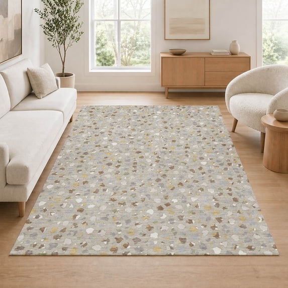 Addison Rugs Chantille Indoor/Outdoor Transitional Modern Beige Machine Washable Rectangle Rug, 10' x 14'