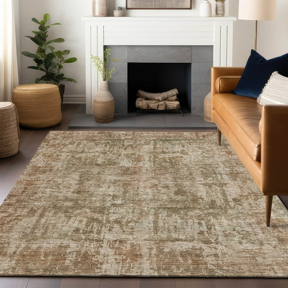 Addison Rugs Chantille Indoor/Outdoor Transitional Modern Beige Washable Rectangle Rug, 5' x 7'6"