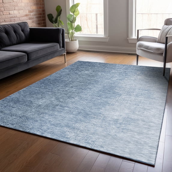 Addison Rugs Chantille Indoor/Outdoor Transitional Modern Blue Washable Rectangle Rug, 10' x 14'