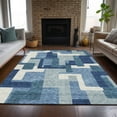thumbnail image 1 of Addison Rugs Chantille Indoor/Outdoor Transitional Modern Blue Washable Rectangle Rug, 5' x 7'6", 1 of 6