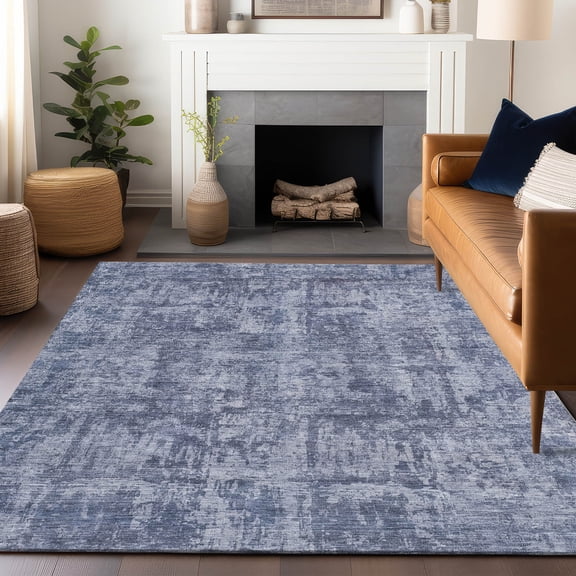 Addison Rugs Chantille Indoor/Outdoor Transitional Modern Blue Washable Rectangle Rug, 5' x 7'6"