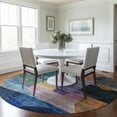 thumbnail image 1 of Addison Rugs Chantille Indoor/Outdoor Transitional Modern Blue Washable Round Rug, 8' x 8', 1 of 6