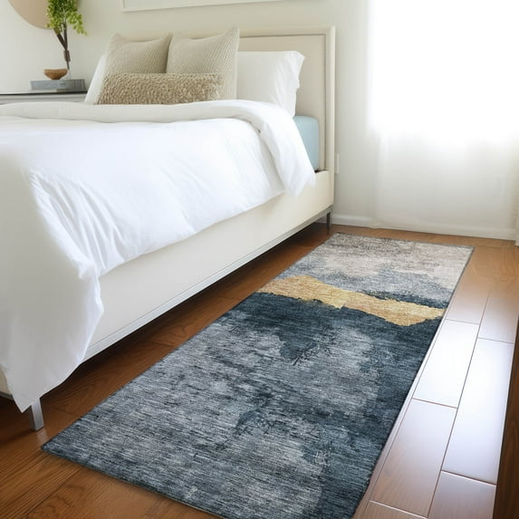 Addison Rugs Chantille Indoor/Outdoor Transitional Modern Blue Washable Runner Rug, 2'3" x 7'6"