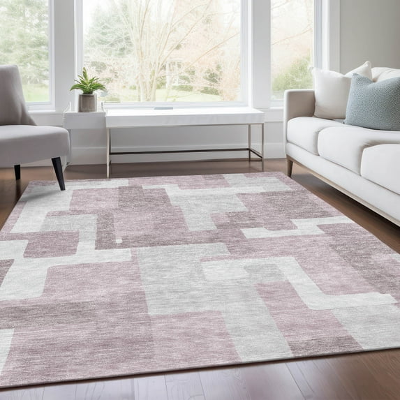 Addison Rugs Chantille Indoor/Outdoor Transitional Modern Blush Washable Rectangle Rug, 2'6" x 3'10"