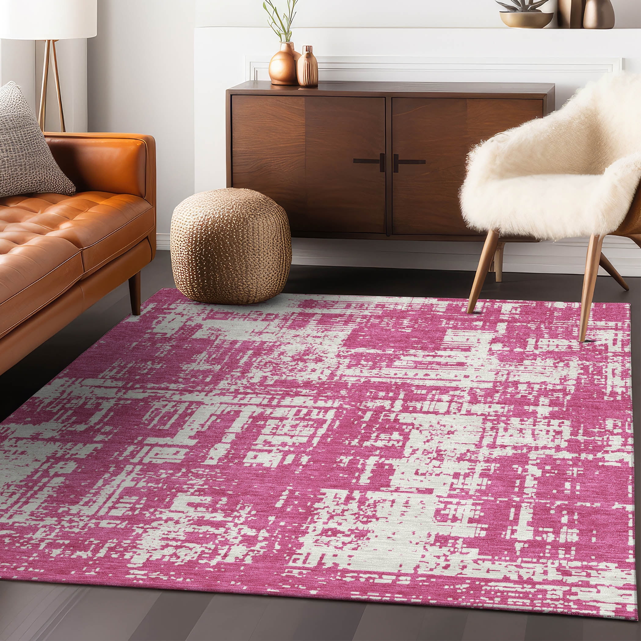 9x12 Rectangle Rug Addison Rugs Chantille Indoor/Outdoor Transitional Modern Blush ...