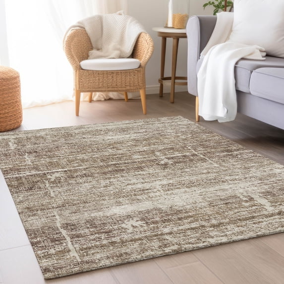 Addison Rugs Chantille Indoor/Outdoor Transitional Modern Brown Washable Rectangle Rug, 8' x 10'