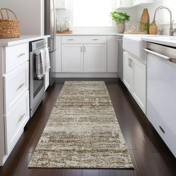 Addison Rugs Chantille Indoor/Outdoor Transitional Modern Brown Washable Runner Rug, 2'3" x 7'6"