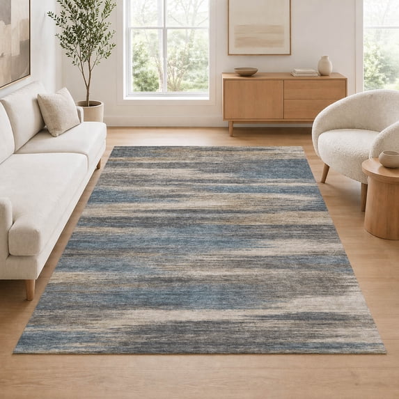Addison Rugs Chantille Indoor/Outdoor Transitional Modern Charcoal Machine Washable Rectangle Rug, 10' x 14'