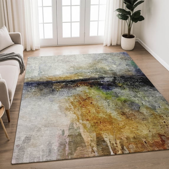 Addison Rugs Chantille Indoor/Outdoor Transitional Modern Copper Machine Washable Rectangle Rug, 5' x 7'6"