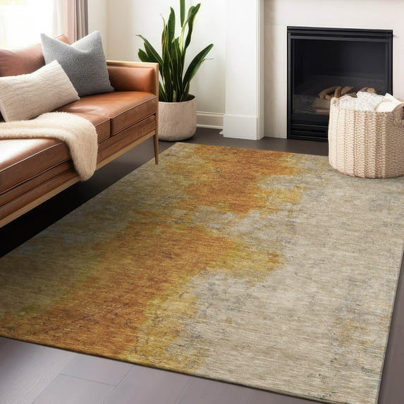 Addison Rugs Chantille Indoor/Outdoor Transitional Modern Copper Machine Washable Rectangle Rug, 8' x 10'
