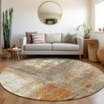 thumbnail image 1 of Addison Rugs Chantille Indoor/Outdoor Transitional Modern Copper Washable Round Rug, 8' x 8', 1 of 6